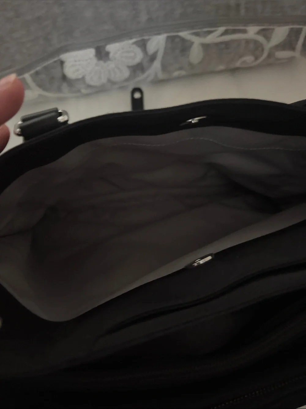 Tumi Black Nylon Laptop Brief with Leather Trim